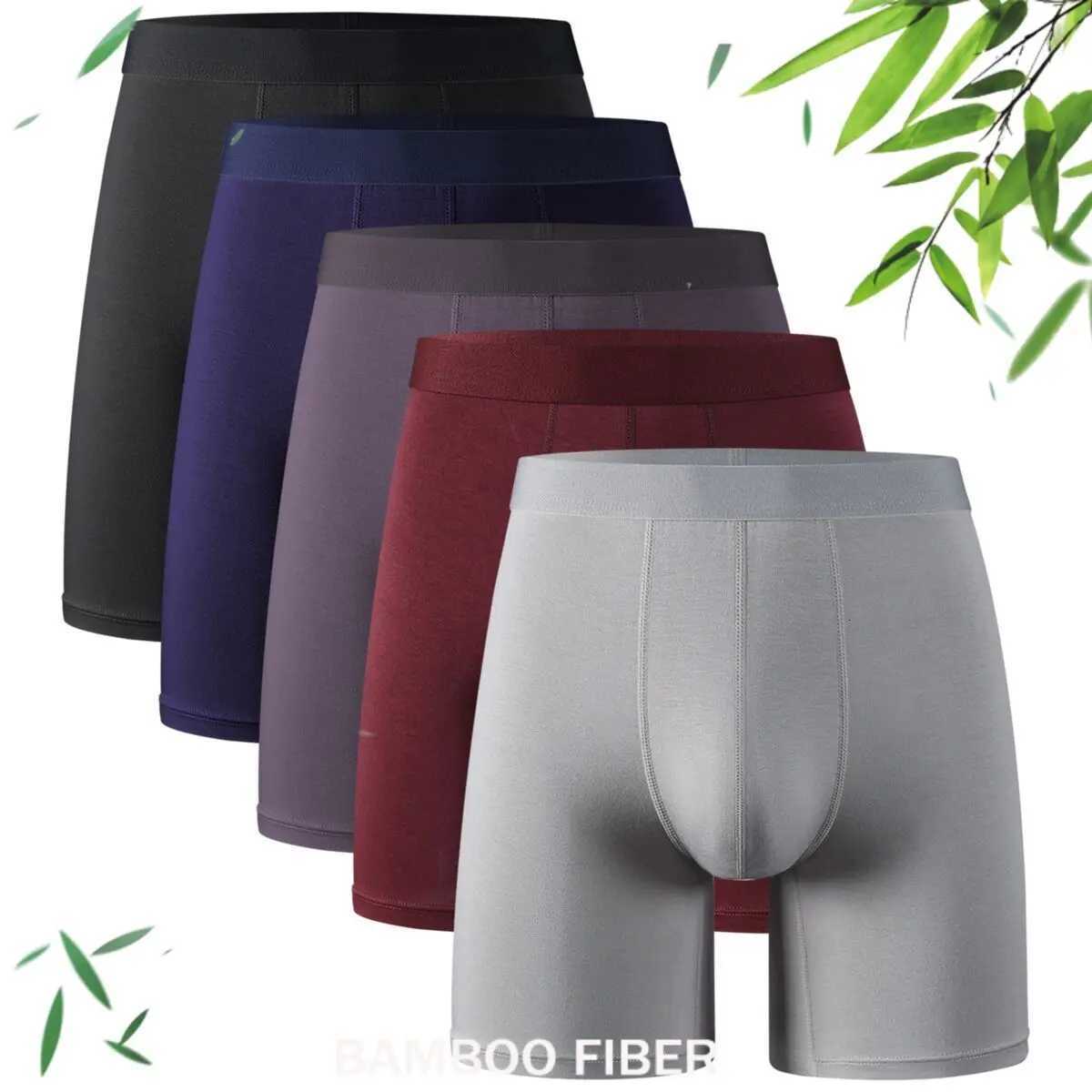 95% Bamboo Fiber 5% Spandex Multipack Mens X-Length Long Leg Boxer Classic Design Comfortflex Waistband Underwear Man Sports XL W250819