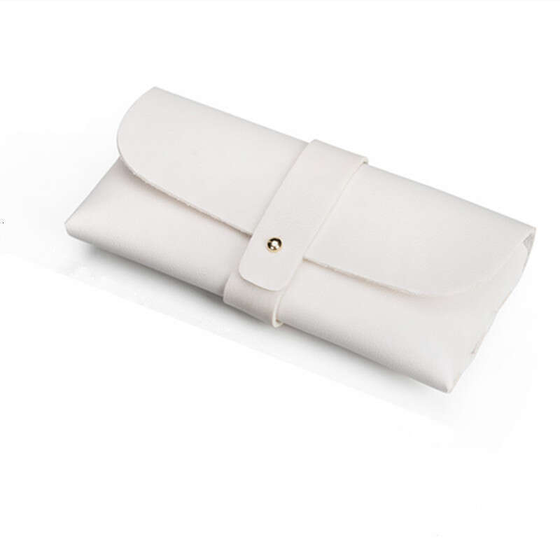 Black Leather Glasses PVC Buckle Soft Sunglasses Case Customizable