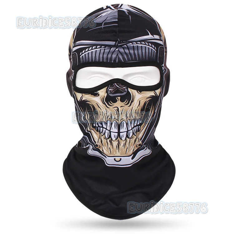 Cycling Full Face Mask Snowboard Skull Balaclava Neck Warmer Motorcycle Men Bandana Running Scarf Ski Mask Face Cover Headwear H250819