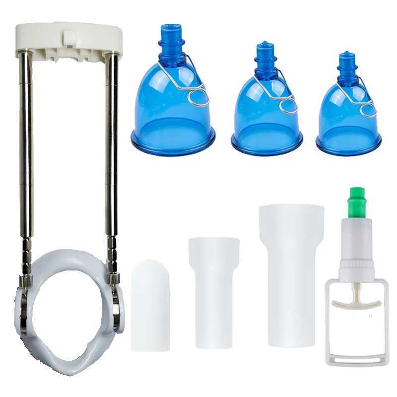 Bending Correct Penis Extender Enlargement with Vacuum Cup Stretcher Traction Exerciser Sex Toys Men Dick Enhancer for Bigger Growth XJ250819