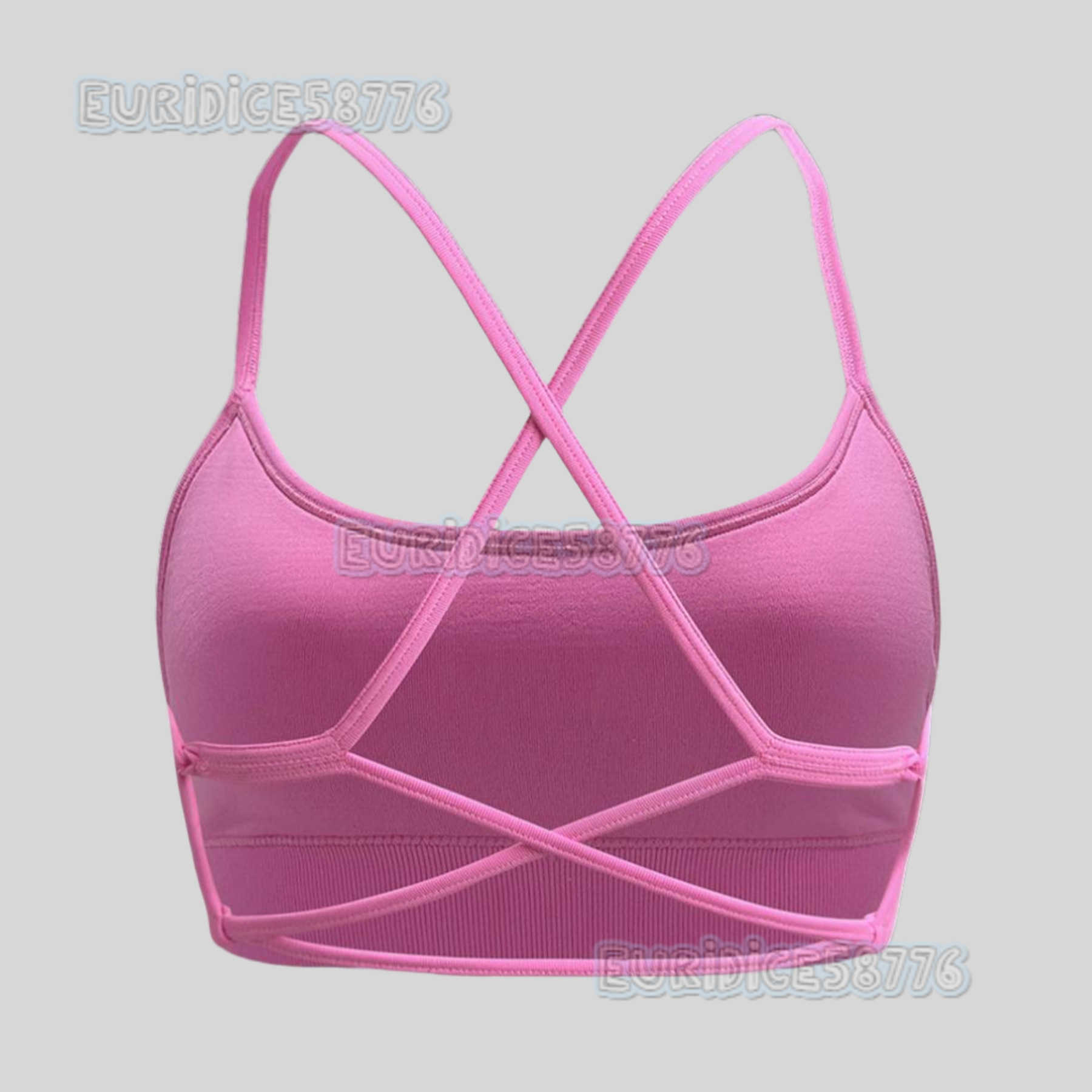 Breathable Chest Pad Thin Shoulder Strap Y-shaped Beautiful Back High Strength Shockproof Sports Underwear Running Fitness Yoga Wear Women H250819