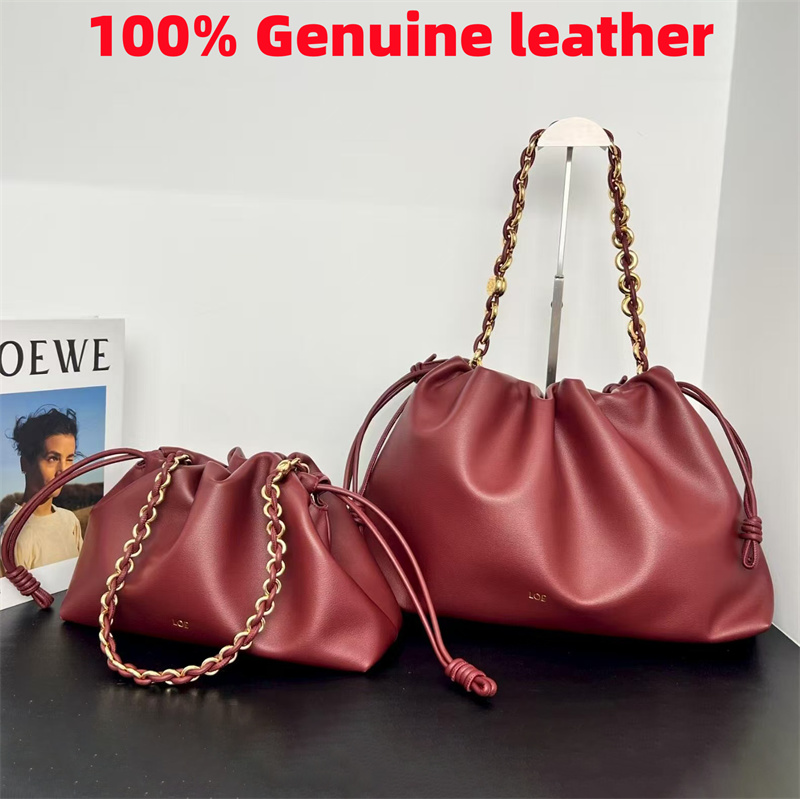 Cowhide Flamenco Handbag crossbody Designer bags tote Brand chain cloud bag Luxurys bags Womens leisure Shoulder Clutch bag high capacity fashion bucket bags