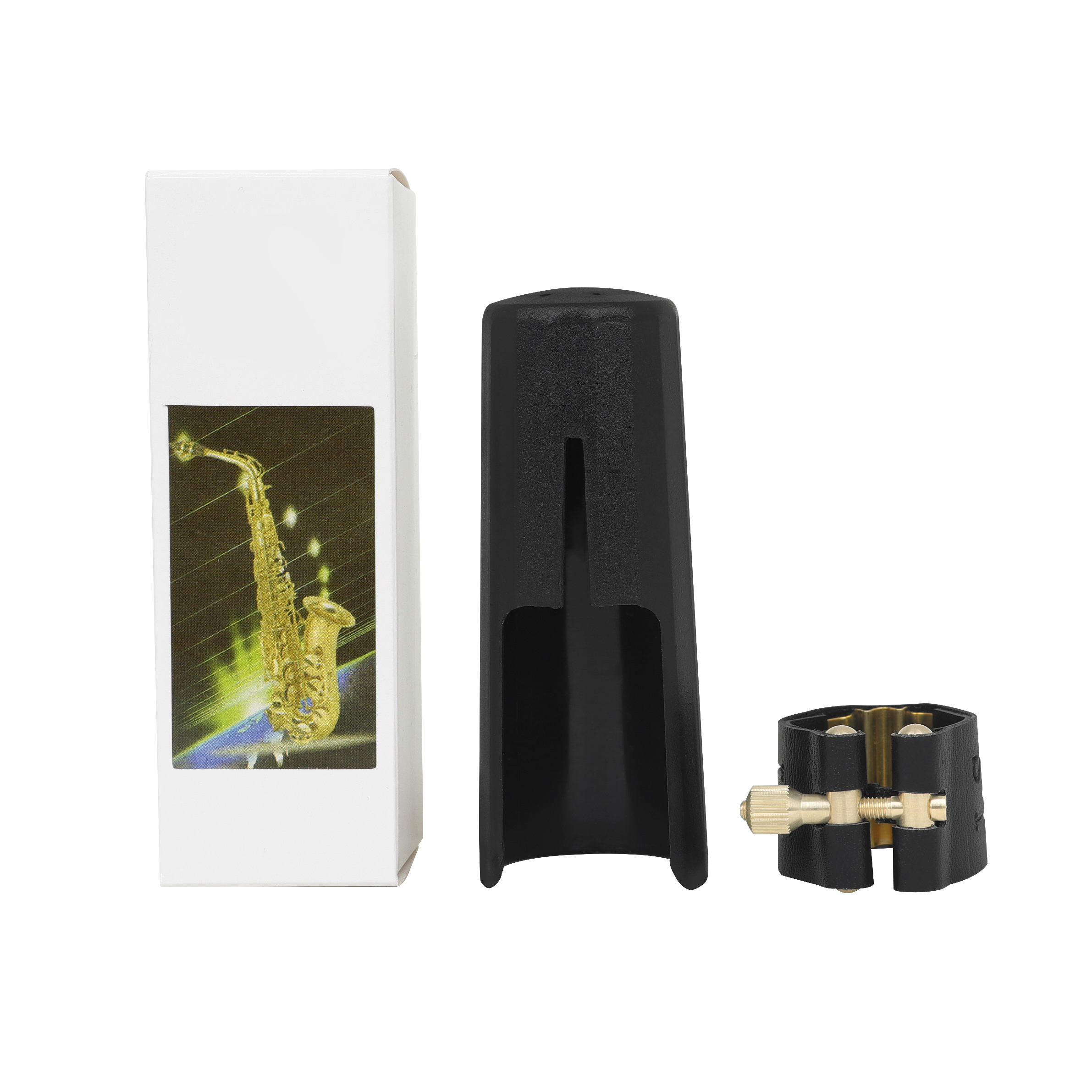 Tenor Sax Soprano Saxophone Clarinet Reeds Metallic Leather Clamps Cap Clip Parts Fastener Ligature Mouthpiece Clamp - view 4