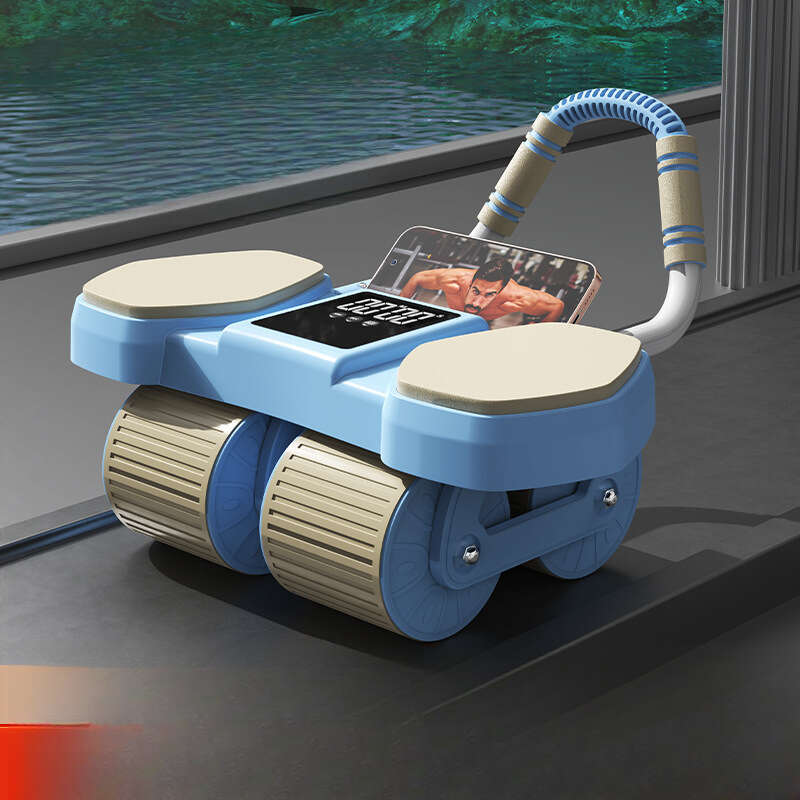 Smart Wheel Four-Wheel Automatic Rebound Large Screen Timer Men and Women Muscle Training Device Abdominal Reduction Shrink the abdomen