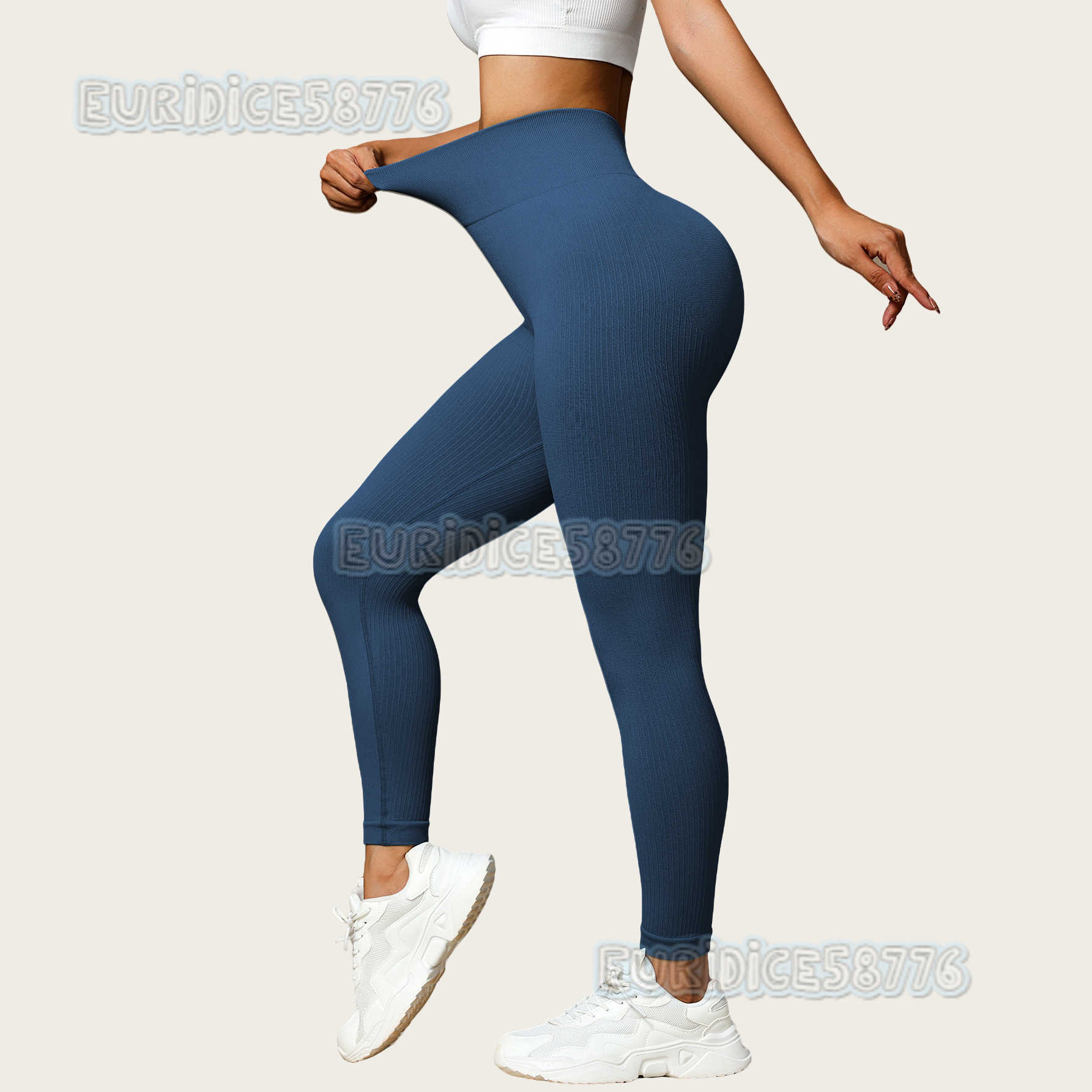 Seamless Threaded Yoga Pants Women High Waist Hip Lift Quick Dry Running Sports Fitness Leggings H250819