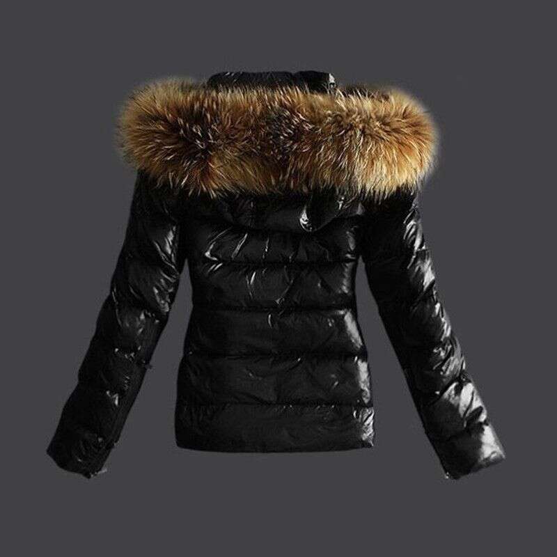 Women's Hooded Fur Zip Cotton Jacket