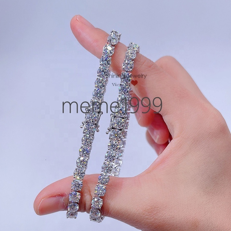 Ready to Ship 5mm 50 Points Hip Hop 10k Gold Moissanite Tennis Bracelet