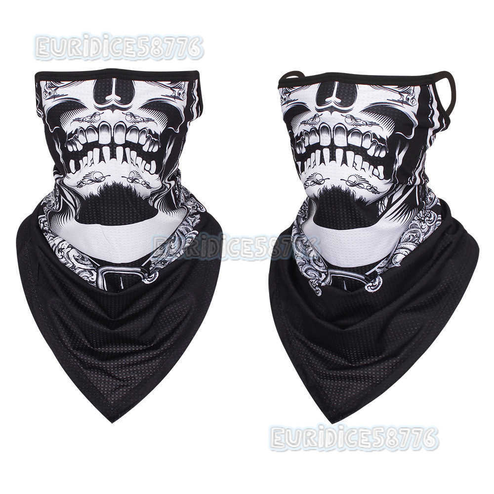Outdoor Motorcycle New Product Digital Printed Mask Riding Ear Hanging Triangle Scarf Sun Protection Scarf Mask Magic Headscarf H250819
