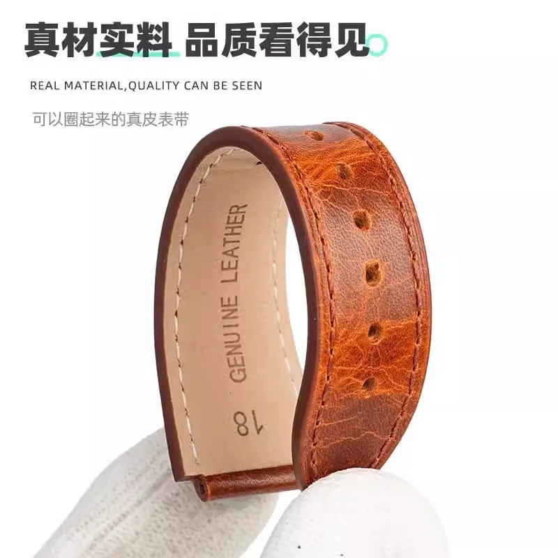 Retro Genuine Leather Watchband For Casio AE1200 AE1300 A158W/A168 W-216H Vintage Watch Strap convex mouth Mens Bracelet 18MM 250818