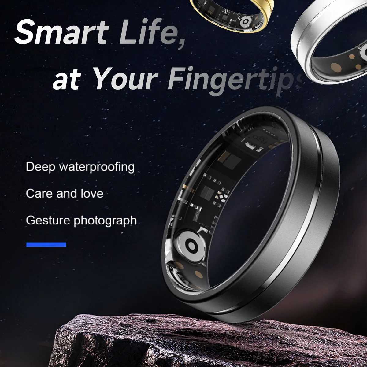 New Smart Ring Sleep Health Monitoring 5ATM Waterproof Big Battery Multiple Sports Modes Smart Rings for Men Women Fashion Gifts W250819