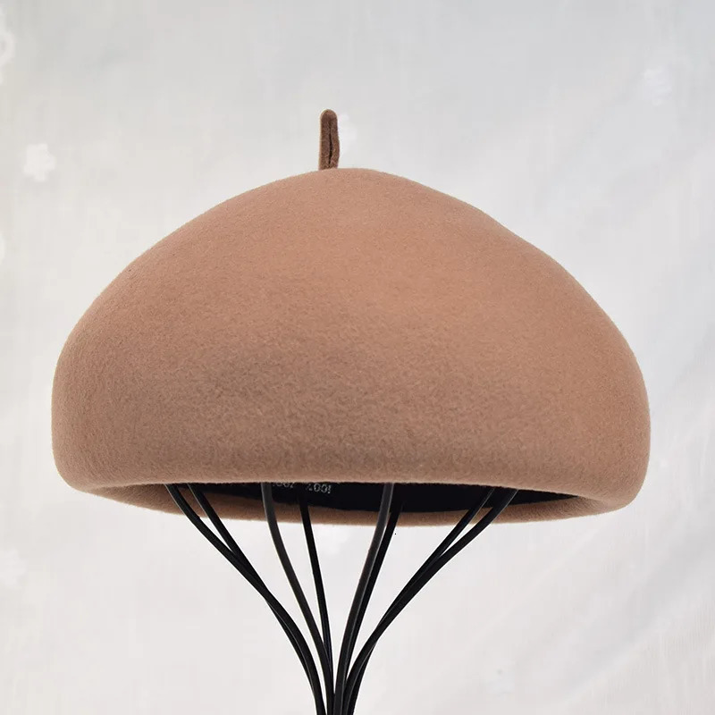 French Style Beret Hat for Women Winter Hats Classical Warm Wool Cap Beret Ladies Beanie Cap Pillbox Hat Dress Fascinator Hat 250819