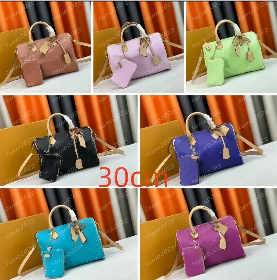 Luxury handbag designer bags Soft P9 shoulder bag 30 women's crossbody bag pillow bag Boston bag lady printed Totes bag wallet M24424 turquoise Blue Pink white flower