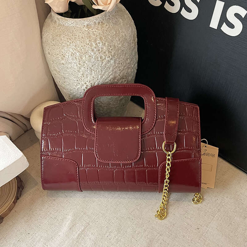 Niche Bags Designer Crocodile Texture Handbag for Women 2025 Summer Trend Versatile Elegant Chain Shoulder Crossbody Bag