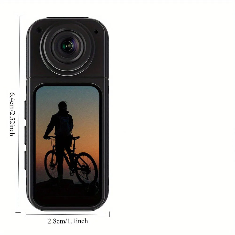 2.7K 180° Mini Cam 2.7K Thumb Sports Camera 1.4 Inch WiFi 180°Action Camera For Motor Cycling Recorder Outdoor Mini Cam Pet Vlog 250813