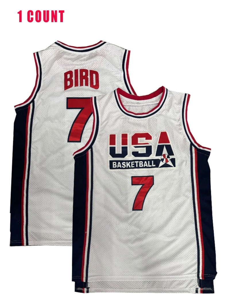 In Stock Basketball Jersey Team Usa 1992 Larry Bird John Stockton Johnson Gift 100% Stitched Embroidered Letter Number Design Retro Classic Sportswear Jersey33