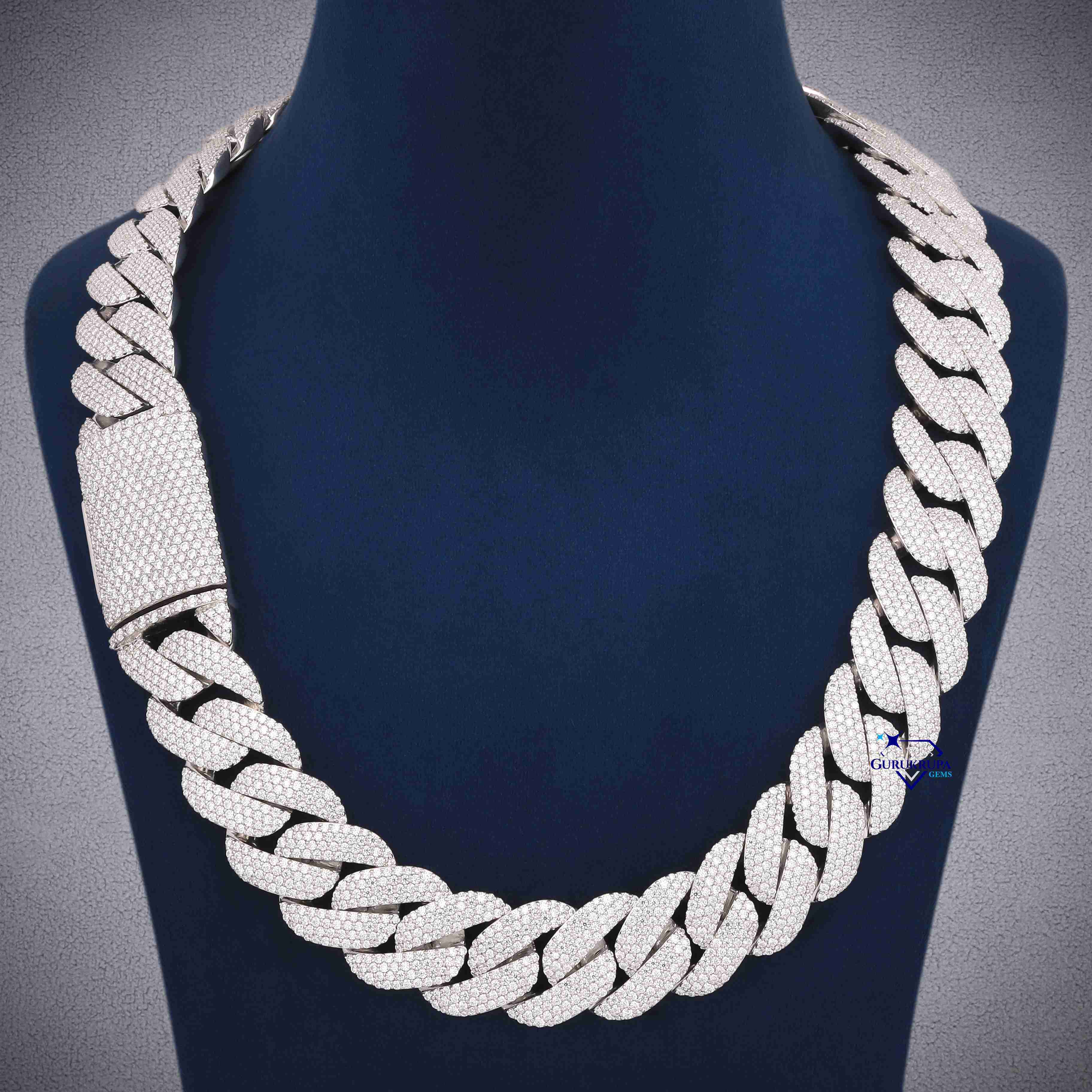 High Quality 16mm 925 Silver Moissanite Cuban Link Men Choker Jewelry Iced Out Full Diamond Cuban Link Chain Necklace for Women