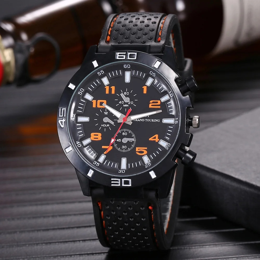 Kegllect Men Quartz Watch Silicone Strap Business Fashion Watches 250819