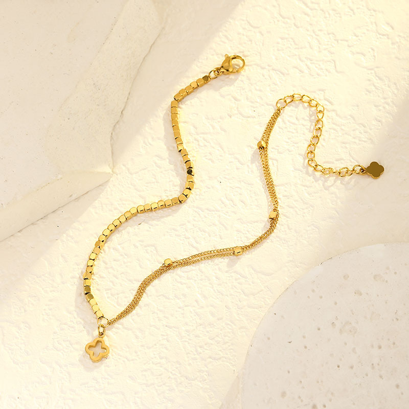 jewelry designer anklet Exquisitely Crafted Titanium Steel Ankle Chain with Unique Clove Design A Seasonal Must-Have Jewelry Accoutrement