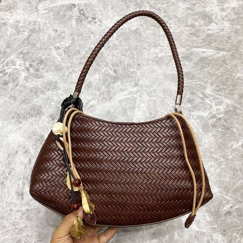 Vintage Bags For Women Designer Handbags Purses New In PU Imitation Braided Emed Pattern Small Underarm Shoulder