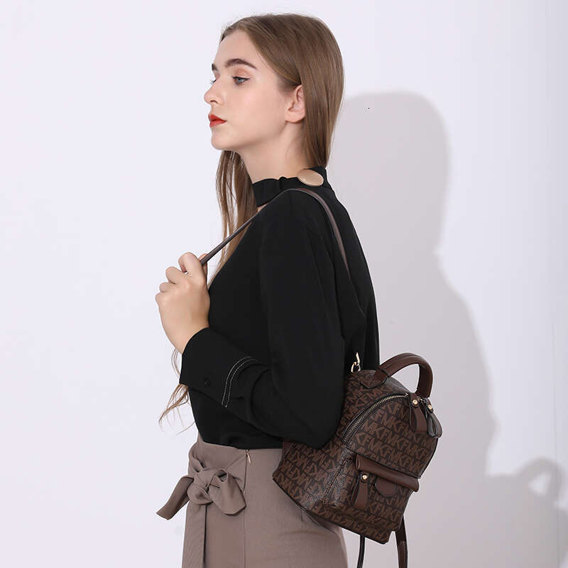 2025 free shipping women's designer women's bag white brown atmospheric simple backpack MKF new women's bag gift suitable for daily sho