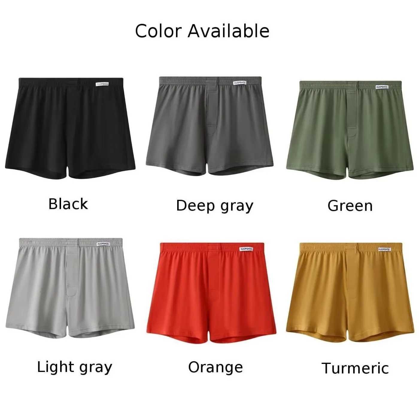3 PCS Mens Cotton Loose Boxer Shorts Soft Moisture-Wicking Jersey Underwear Plus Size Lounge Summer Stretch Sleep Arrow Pant W250819