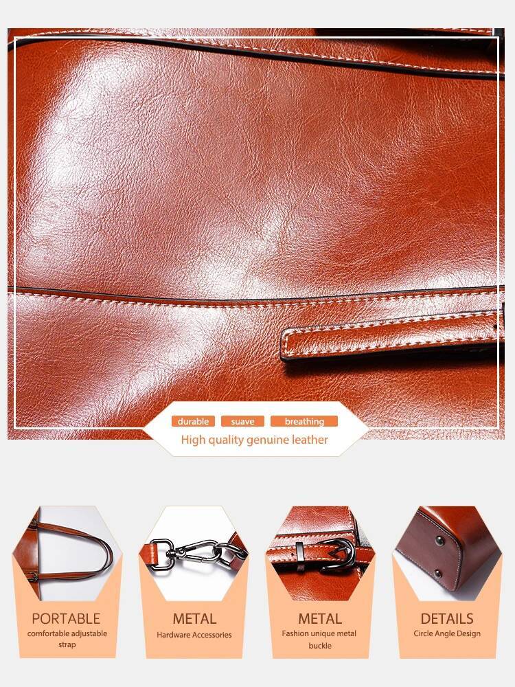 Zency High Quality Women's Genuine Leather Tote Lady Designer Cowhide Shoulder Large Capacity OL Handbag Shopper Bag