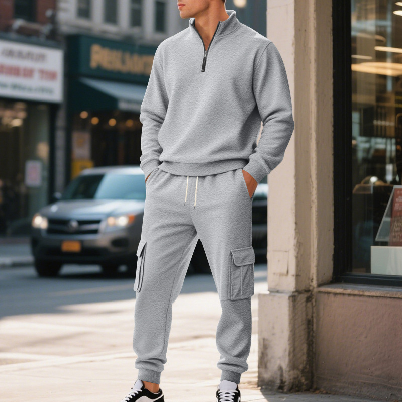 Unisex Tracksuit Polyester Oversized Jogging Sweat Suit Fleece Oversized Men Sweatpants and Hoodie Set Jogger Two Piece Jogging Tracksuit Sets