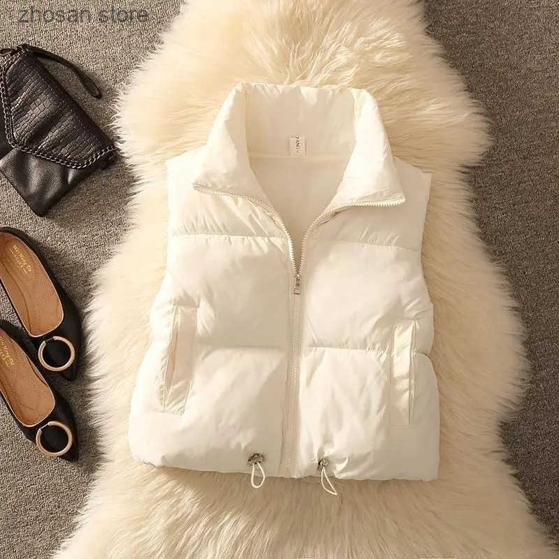 Fashion Womens Padded Puffer Slveless Vest Jacket Winter Warm Cotton Padded Puffer Vest Female Parkas Waistcoat Outerwea 241105 S250819