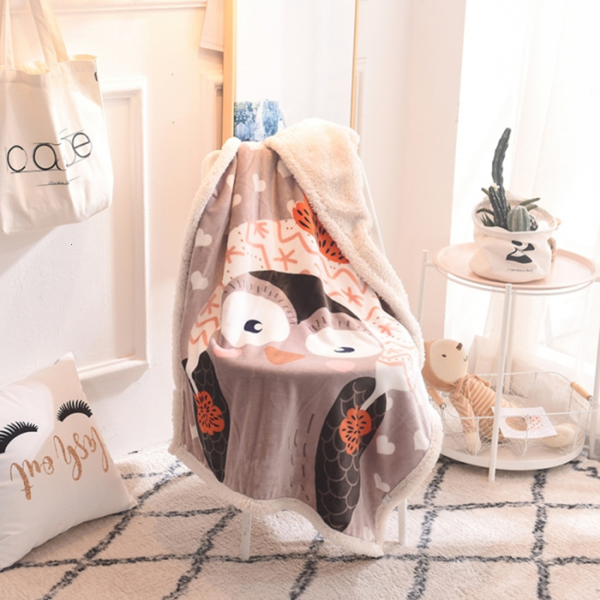 (Total) Ming Ting Home Textiles 2025 Lamb Wool Double Layer Thickened Warm Children's Cloud Blanket TRMU