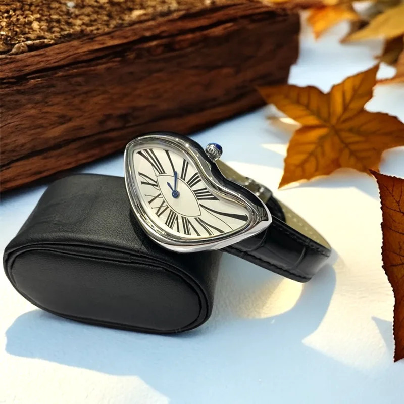 Medieval Crash Creative Melting Twisted Watch High Quality Genuine Leather Watch For Men ious Sapphire Glass Mens Watch 250819
