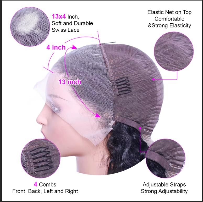 28 Inch Deep Wave Lace Front Wigs Human Hair 180% Density 13x4 Hd Transparent Lace Deep Curly Wigs For Women Pre Plucked with Baby Hair