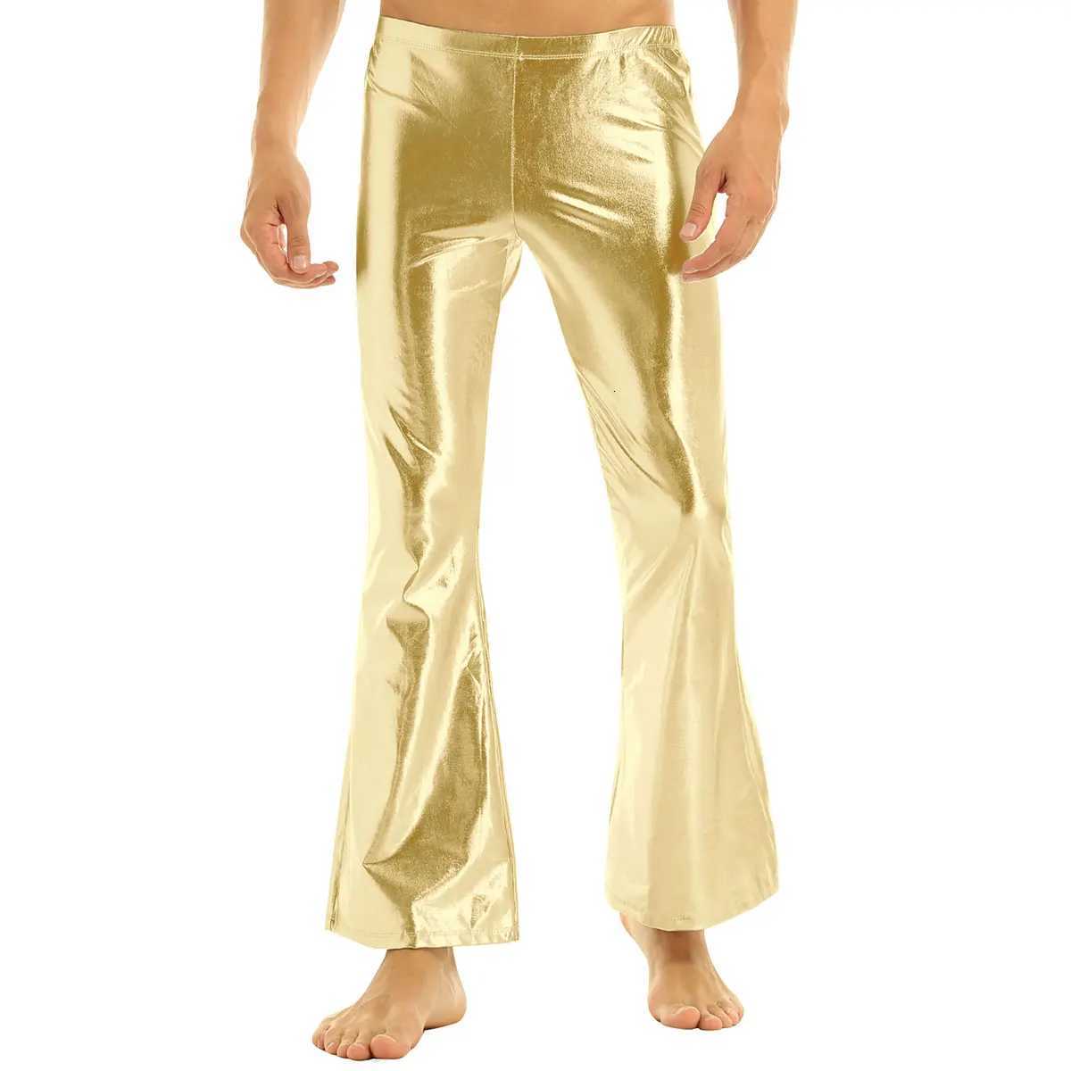 Men Pants Retro Disco Costume Vintage Year 60s 70s Pants with Bell Bottom Flared Long Pants Dude Costume Trousers Show Clubwear W250819