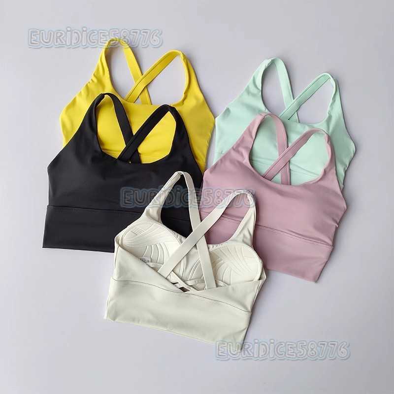 Fixed Chest Pad Sports Bra for Women Side Breast Collection High-strength Shockproof Push-up Running Bra Yoga Fitness Bra H250819