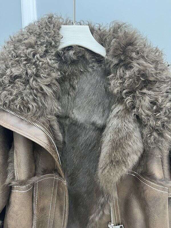 Jacket hoodie spider hoodie designer hoodie New Rabbit Sheepskin Women's Fur Coat with Wool Collar Slim Fit Korean Style Youthful Women