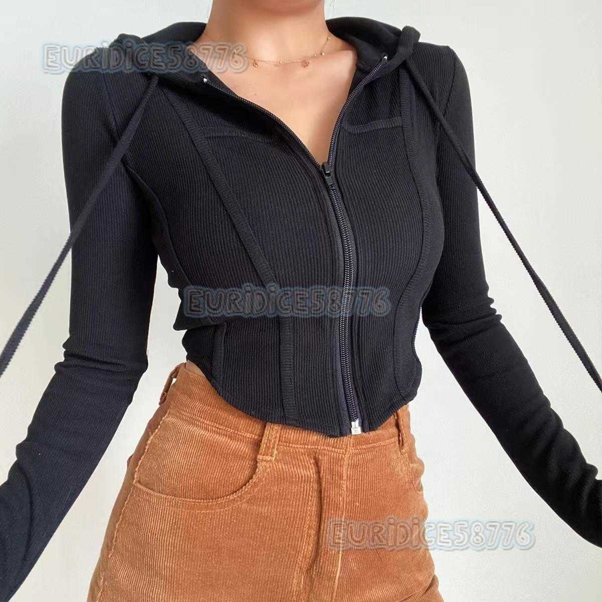 Womens Fitness Clothing Sports Top Running Jacket Fitness Clothing Long Sleeve Yoga Zipper Hooded Jacket Women H250819