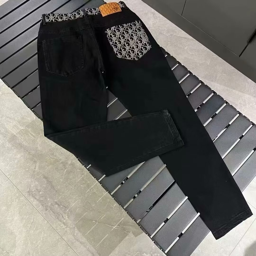 Free Shipping Designer 2025 American Street Style Washed Retro Jeans, Suitable For Men, With Letters, Niche Loose Fit, High Street Atmosphere Style Pa