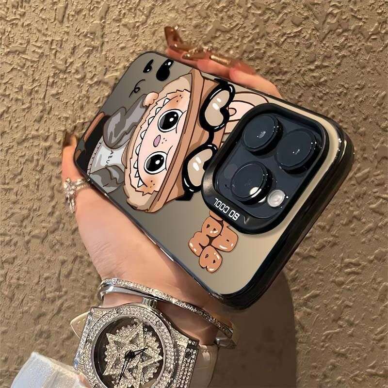 Heart-shaped Labubu 16 15 Dual-layer 14 Pro Max Phone Case Apple