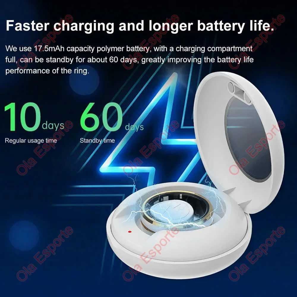 NEV Smart Ring Military Grade Titanium Steel Smart Rings for Women Men Health Monitoring IP68 5ATM Waterproof Multi-sport Mode W250819