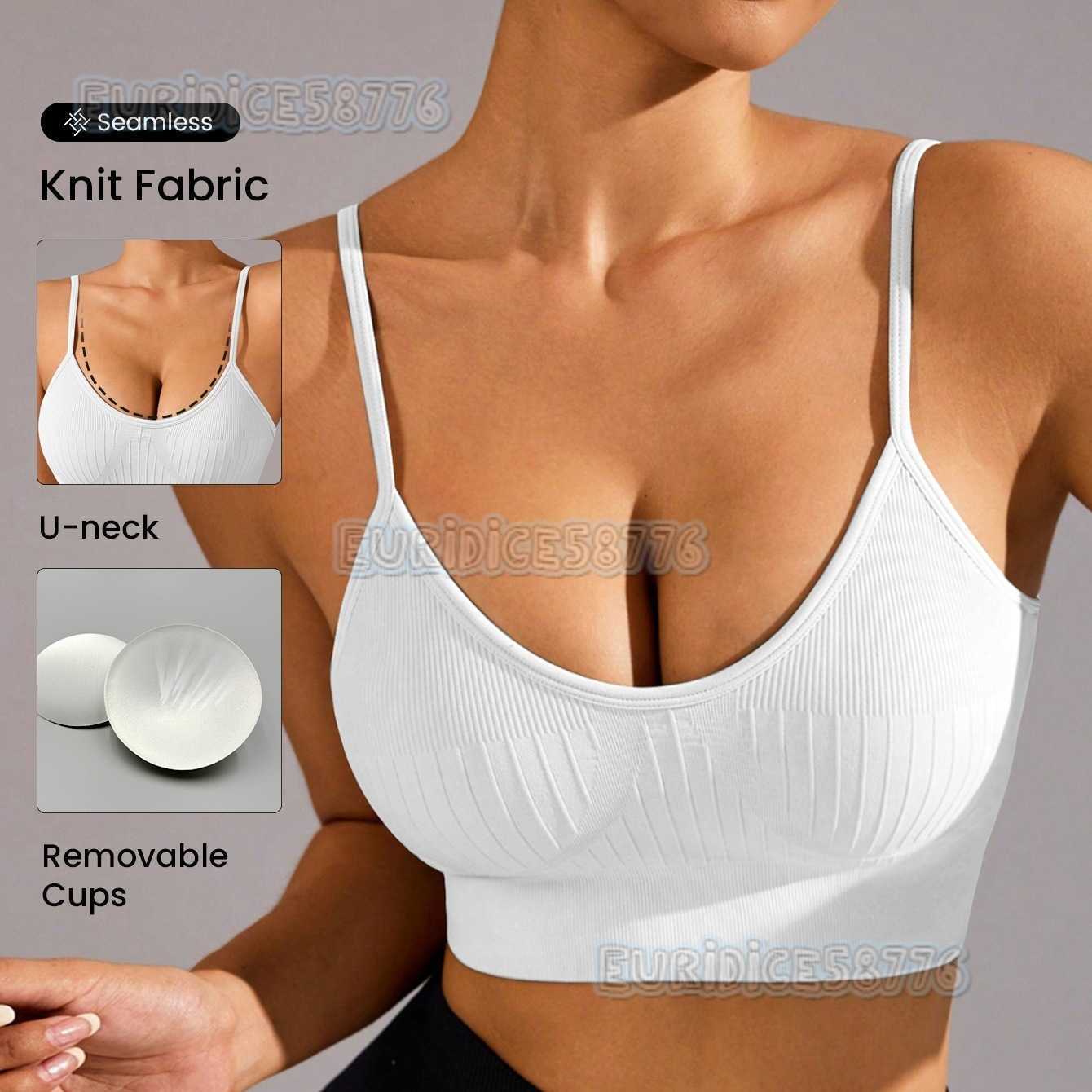 Backless Strap Yoga High-strength Shockproof Sports Bra High Elasticity Push-up Underwear Fitness Wear H250819