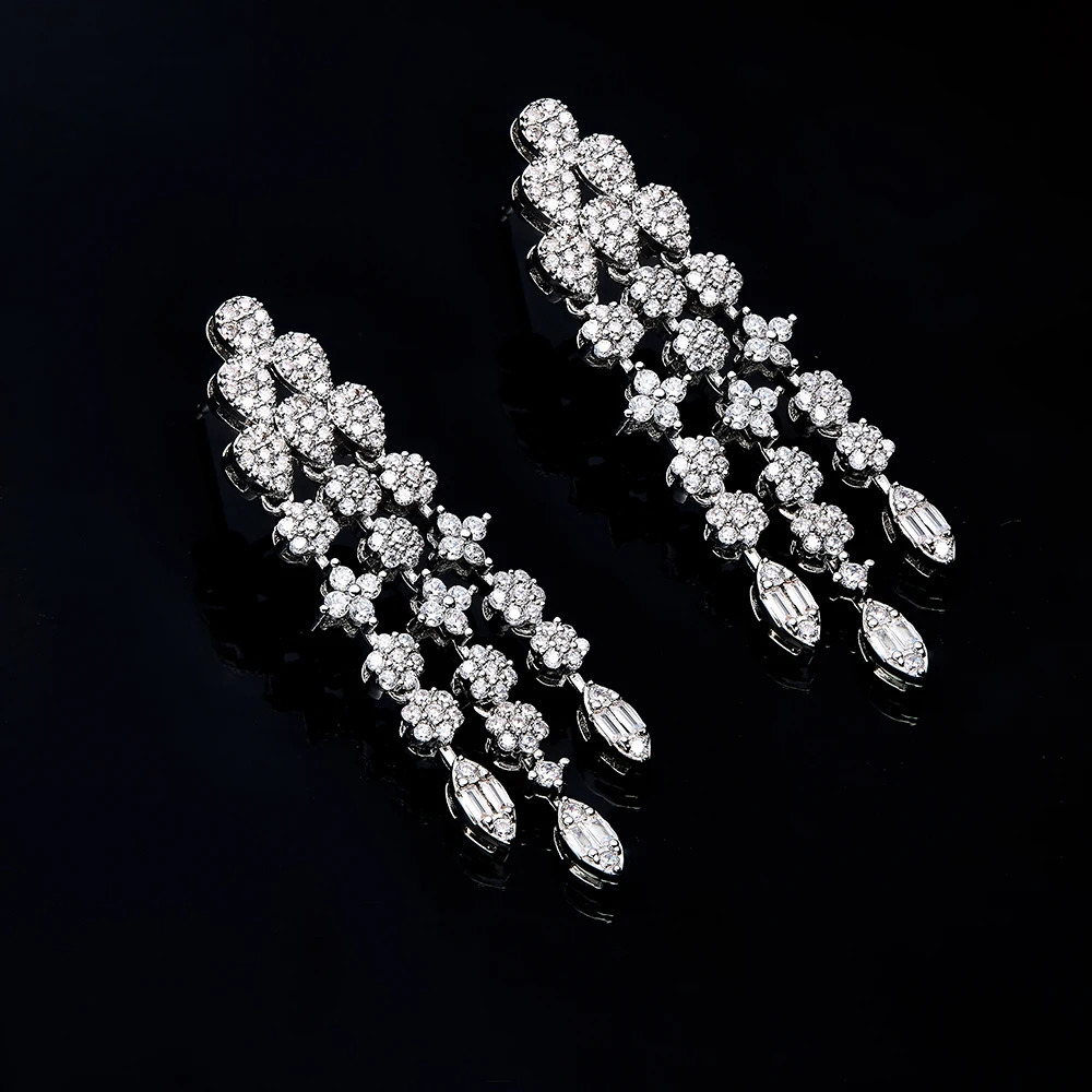 2024 4-piece African Blue Bridal Jewelry Set Fashion Dubai Necklace Set Womens Wedding Party Accessories 250818