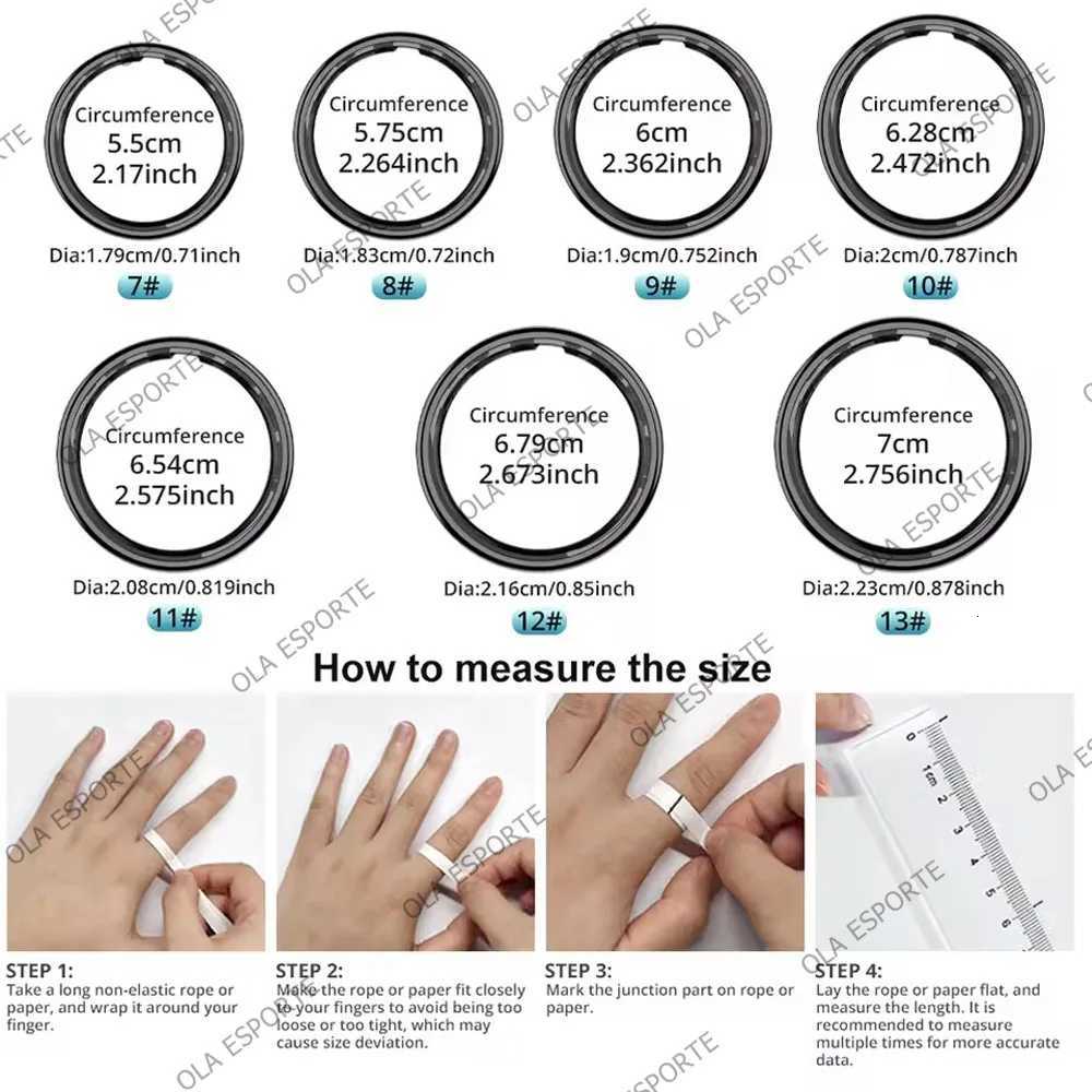 Smart Ring with Wireless Charging for Men Women LED Display Screen Health Sleep Monitor 5ATM Waterproof Multi-sport Mode Rings W250819