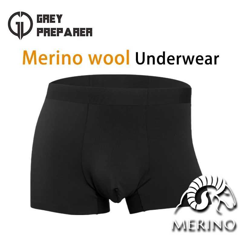 00% Merino Wool Boxer Briefs Men Merino Wool Underwear Base Layer Merino Boxer Brief Underpants Soft Moisture Breathable Comfy W250819