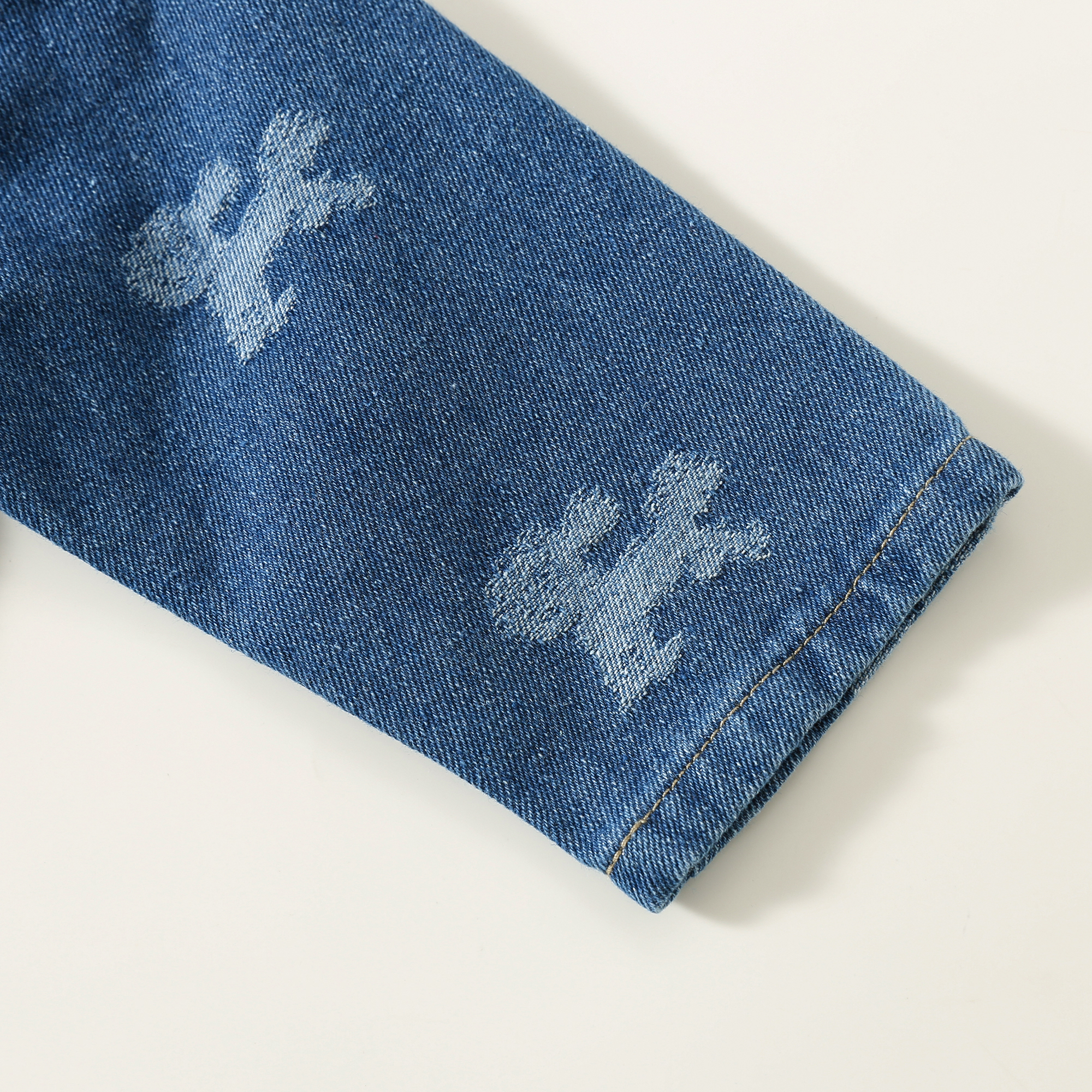 Male and female baby single-layer khai spring and autumn long sleeved outdoor clothes, new baby crawling clothes, three-dimensional puppy denim jumpsu