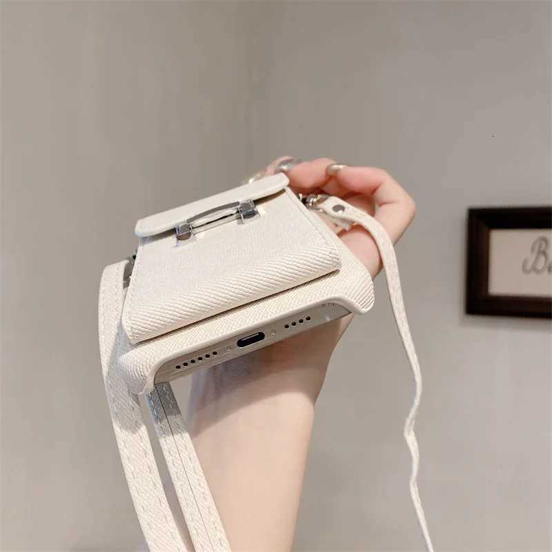 Leather Card Pocket Phone Case for iPhone Womens Purse Shoulder Strap Slot Cover iPhone 16 Pro Max 11 12 13 14 15 Pro Max Z250819