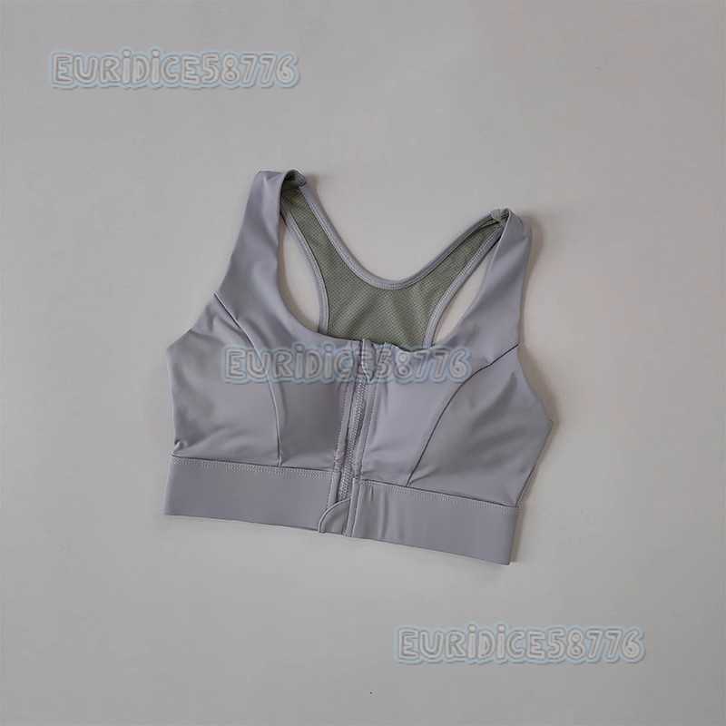 Front Zipper Sports Bra for Women Shockproof High-strength Fixed Cup Fitness Training Vest Beautiful Back Fitness Yoga Bra H250819