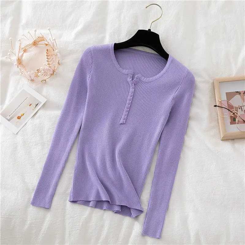 5-Neck Button Knit Base Sweater for Women Autumn New Style Worn Externally Autumn Style Long Sleeve Slim Fit Inner Top Sweater XJ250819
