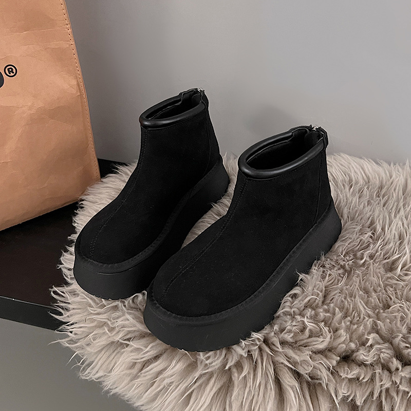 hot Free delivery designer woman cotton boots Snow boots with simple and plush design fashionable and comfortable cotton boots