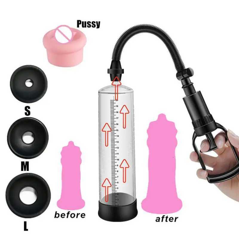 Effective Penis Pump Enlargement Vacuum Dick Extender Male Sex Toy Increase Length Enlarger Erotic Adult Sexy Product 18+ XJ250819