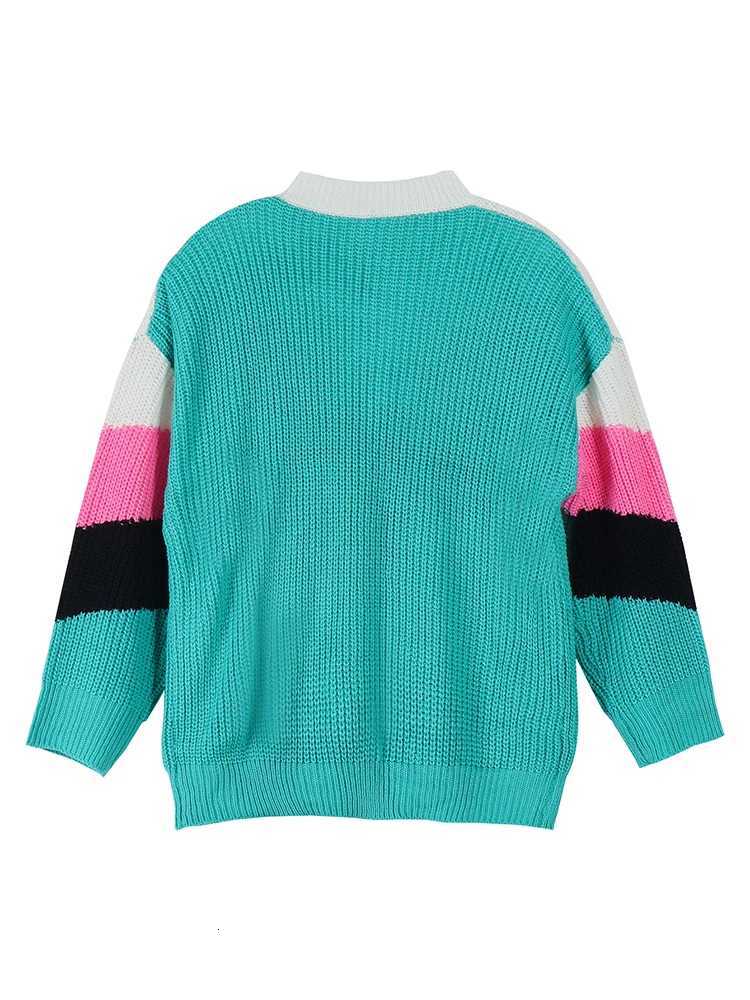 Plus Size Womens 2024 Autumn and Winter New Casual V-neck Knit Pullover Long Sweater Autumn and Winter Best Choice XJ250819