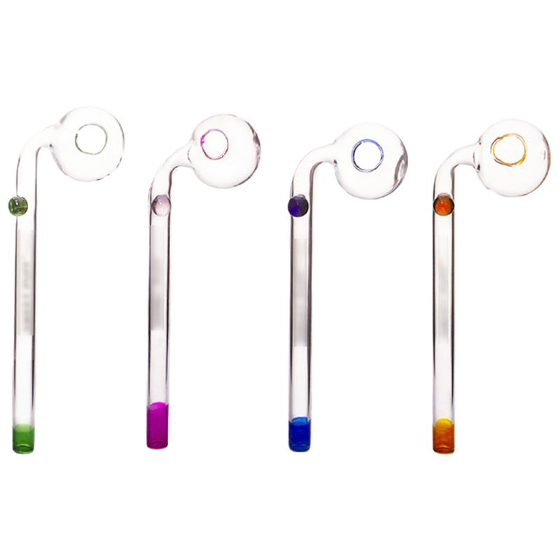 20pcs S P 14cm 16cm 30mm ball dia Glass Oil Burner Water Pipe Mini Colorful Glass Hand Pipes Pyrex Oil Burner Handle Pyrex Hay oil bowl oil pipe holland glass pipe